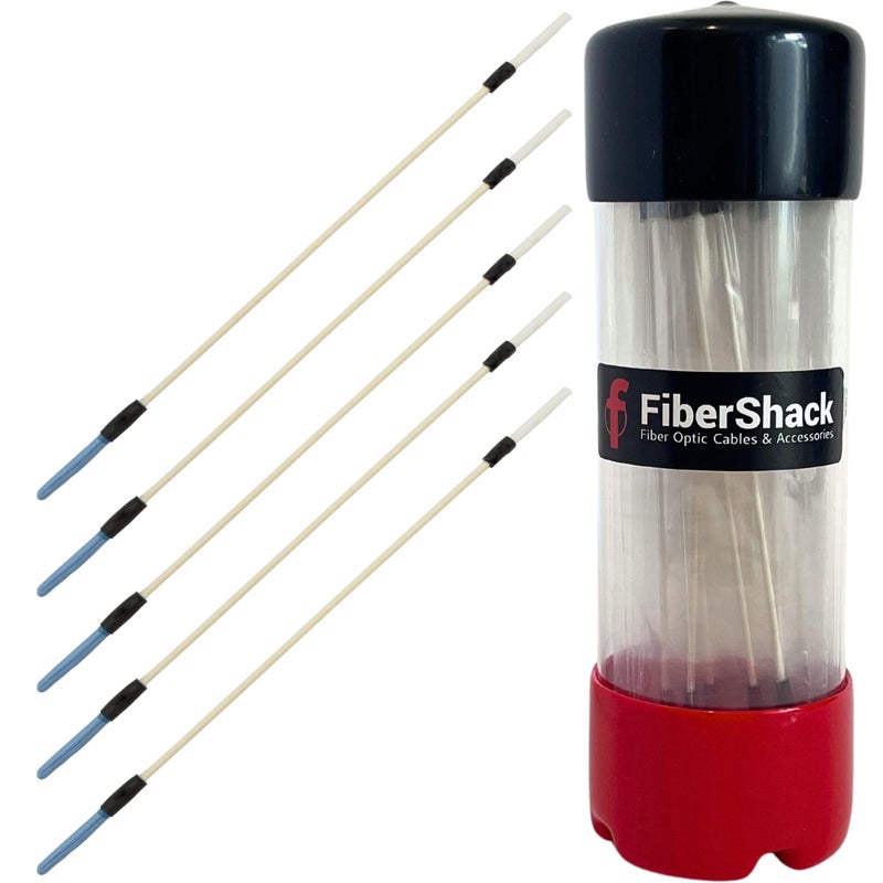Fibershack - Fiber Optic Cleaning Sticks - 25 Pack - Universal 2.0mm & 2.5mm Dual Fiber Cleaner Swabs for ST/FC/SC & LC Fiber - Image 1